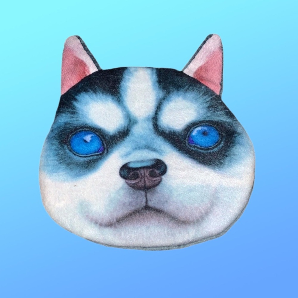 BLUE EYED HUSKY COIN PURSE NWT